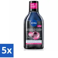 Nivea 5 x – Micellair Reinigingswater – Waterproof Expert – 400 ml - Voordeelverpakking - 5 stuks