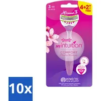 Wilkinson 10 x - Wegwerpscheermesjes - Xtreme 3 My Intuition - Comfortabel - 6 mesjes - Voordeelverpakking - 10 stuks