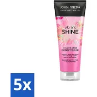 John Frieda 5 x – Conditioner – Vibrant Shine Colour – Glansversterkend – 250 ml - Voordeelverpakking - 5 stuks