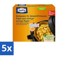 Toppits 5 x – Airfryer Papier – 20 cm – 20 Zakjes - Voordeelverpakking - 5 stuks