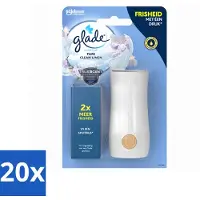 Glade 20 x - Houder Touch & Fresh - Pure Clean Linen - 10 ml - Voordeelverpakking - 20 stuks