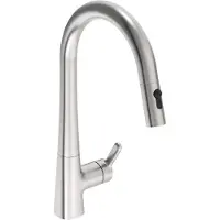 Hansa Designo - Keukenkraan met uittrekbare vuistdouche, geborsteld staal 5136228380