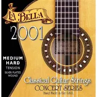 La Bella Labella 2001MED-HARD - Jeu de cordes guitare classique 2001 Classical - Tension médium-forte