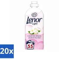Lenor 20 x Light - Wasverzachter - Jasmijnbloem - Fris & Zacht - 55 Wasbeurten - Voordeelverpakking - 20 stuks