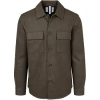Profuomo Overshirt bruin met borstzak