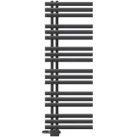 LuxeBath Badkamerradiator met centrale aansluiting 500 x 1400 mm, antraciet, met universele aansluitset