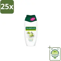 Palmolive 25 x Douchecreme Naturals Olijf & Melk 250 ml - Grootverpakking - Douchecrème - Natuurlijke Verzorging - Olijf En Melk - Droge Huid - Gevoelige Huid