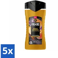 Axe 5 x – Douchegel – Peach Infusion – 225 ml - Voordeelverpakking - 5 stuks