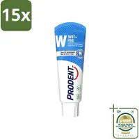 Prodent 15 x – Tandpasta – Wit + Fris – Complete Bescherming – 75 ml - Wasstrips - Tandpasta - Witte Tanden - Vlekverwijdering - Glazuur Bescherming - Frisse Adem