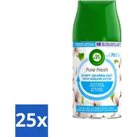Air Wick 25 x Pure - Luchtverfrisser Navulling - Zachtheid van Katoen - 250ml - Voordeelverpakking - 25 stuks