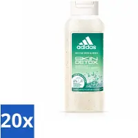 Adidas 20 x – Douchegel – Active Skin & Mind Skin Detox – 250 ml - Voordeelverpakking - 20 stuks