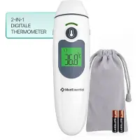 MostEssential 2-in-1 Digitale Koortsthermometer - Oorthermometer – Thermometer Voorhoofd & Lichaam - Koortsthermometer voor Volwassenen, Kinderen en Baby's - Contactloos - IR30