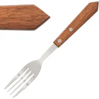 Olympia Steakvork hout heft - RVS 18/0 ( Set van 12 )
