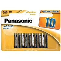 Panasonic 10 x AAA Alkaline Batterijen - 1.5V LR03 R03
