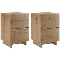 vidaXL Nachtkastje 2 st Artisan eiken 33,5 x 34,5 x 50 cm Bewerkt hout