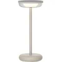 ZOLUNA Solar Tafelverlichting Bobbie Sand – Dimbaar via touchbediening – Oplaadbaar via USB-C – 160 lumen – Warm wit licht (2700K) – IP44, weerbestendig – Draadloos
