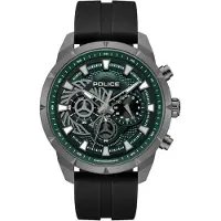 Police Analoog horloge groen