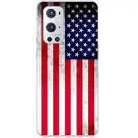 1001 Coques Coque en silicone imprimée compatible OnePlus 9 Pro 5G Drapeau USA