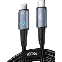 AdroitGoods USB-C Oplaadkabel – Geschikt voor Apple iPhone en iPad met Lightning-connector – 200 cm – 2.4A Laden – Grijs