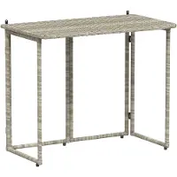 vidaXL Tuintafel inklapbaar 90x51x75 cm poly rattan lichtgrijs
