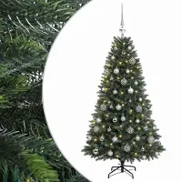 vidaXL - Kunstkerstboom - met - Ballen - 120 - cm - 150 - LED's - Warmwit