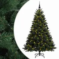 vidaXL - Kunstkerstboom - met - kerstbal - 240 - cm - 300 - LED's - Warmwit