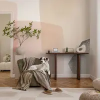 Coloray Vliesbehang - Beige Snellijm Behang - 104x70 cm - Fijne Figuren Fotobehang Vlies - Hal behang Abstractie - Muurschildering - Woonkamer behang