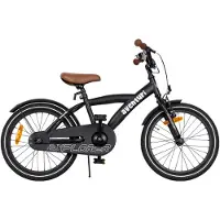 Aventuri Explorer 3.0 Jongensfiets 18 Inch - Kinderfiets voor 5 tot 7 Jaar - 110-125 cm - Met Standaard - Matzwart