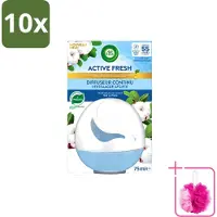 Air Wick 10 x – Luchtverfrisser – Deco Sphere Katoen – 75 ml - Bulkverpakking - Luchtverfrisser - Douchemop - Katoen geur