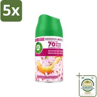 Air Wick 5 x - Luchtverfrisser Navulling - Zalige Zomer - Automatische Spray - 250 ml - Wasstrips - Zalige Zomer - Geurverspreider - Automatische Geur - Geurverwijdering - Geurintensiteit