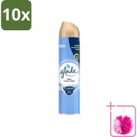 Glade 10 x – Luchtverfrisser Spray – Pure Clean Linen – 300 ml - Bulkverpakking - Luchtverfrisser linnen geur - Douchemop - Frisse luchtverfrisser spray