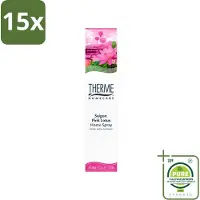 Therme 15 x - Interieurspray - Saigon Pink Lotus - Oosterse Romantiek in Huis - 60 ml - Grootverpakking - Vaatwasstrips - Interieurspray - Geur - Oosterse Geur - Saigon Pink Lotus - Wellness