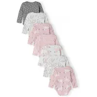 MINOTI rompertjes lange mouw – paardjes en hartjes – 7-pack – meerkleurig