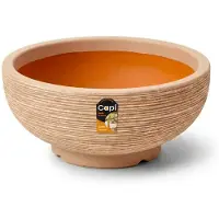 Capi Europe - Schaal Rib NL - 49x20 - Terra - Bloempot voor binnen en buiten - Levenslang garantie - Breukbestendig - 100% Recyclebaar - CO2 Neutraal geproduceerd - KTER1146