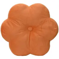 Kaemingk Decoris sierkussen bloemvorm oranje 38 cm