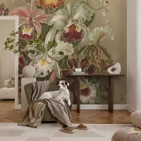 Coloray Vliesbehang - Groente Snellijm Behang - 250x104 cm - Bloemige Elegantie Muurschildering - Slaapkamer behang Bloemen En Planten - Fotobehang Vlies - Slaapkamer behang