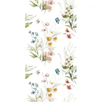 Bimago Behang – Space in the Meadow – Premium Vliesbehang – 50 x 1000 cm – 5 m² – Meerkleurig – Modern Wandbehang voor Woonkamer, Slaapkamer, Kinderkamer en Kantoor