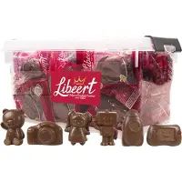 Libeert Sinterklaas Chocolade Figuren Melkchocolade 650g - 50 Stuks - Individueel Verpakte Holle Figuren in Herbruikbare Bewaardoos