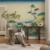Coloray Vliesbehang - Blauw Snellijm Behang - 208x146 cm - Landelijk Landschap Muurschildering - Slaapkamer behang Landschappen - Fotobehang Vlies - Gang behang