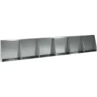 vidaXL Keermuur 6 st 40 x 12 x 50 cm Gegalvaniseerd staal zilver