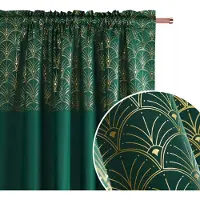 Room99 Luxe Gordijn 140x280cm Flesgroen met Gouden Accent - Gordijn op Band