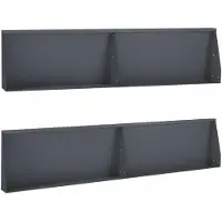 vidaXL Keermuur 4 st 100 x 12 x 30 cm Staal Antraciet