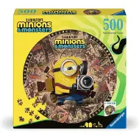 Ravensburger Minions & Monsters Cirkelpuzzel 500 Stukjes | Ronde Minions Legpuzzel voor Volwassenen en Tieners