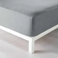 Douceur d'intérieur Drap housse polycoton Actually gris bonnet 30 cm 140x190 cm