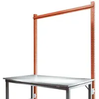 Manuflex ZB3801.2001 Opbouwdeel zonder arm voor universele + professionele standaard achtergrond tafels, gebruiksh 1500 mm