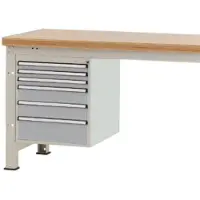 Manuflex ZB4931.9006 Behuizing onderbouw PROFI, gebruiksh. 500 mm met 6 lades. Voor werkbank diepte 700 mm