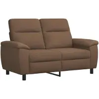 vidaXL Bankstel 2 pcs Bruin Stof