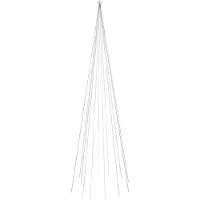 vidaXL Vlaggenmast kerstboom 732 LED's blauw 500 cm