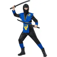 Vegaoo - Blauw adelaar ninjapak voor jongens