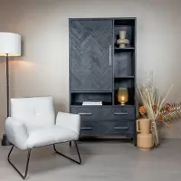 Tower Living Fauteuil Dante - Wit Stof - met armleuning - 74x76x78cm